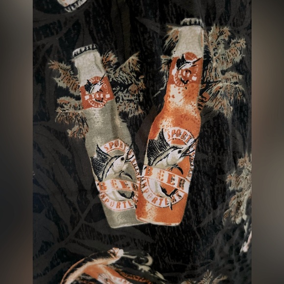 Puritan Men’s Hawaiian Button Up Shirt with beer print - Picture 4 of 4